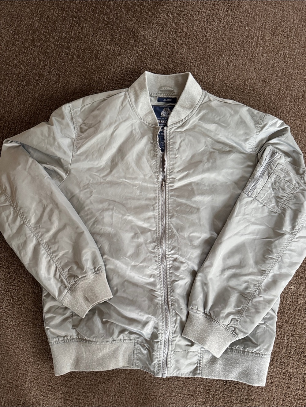 American Rag Light Gray Bomber Jacket